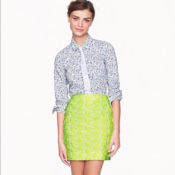 J. Crew postage skirt in neon floral - Picture 2 of 6
